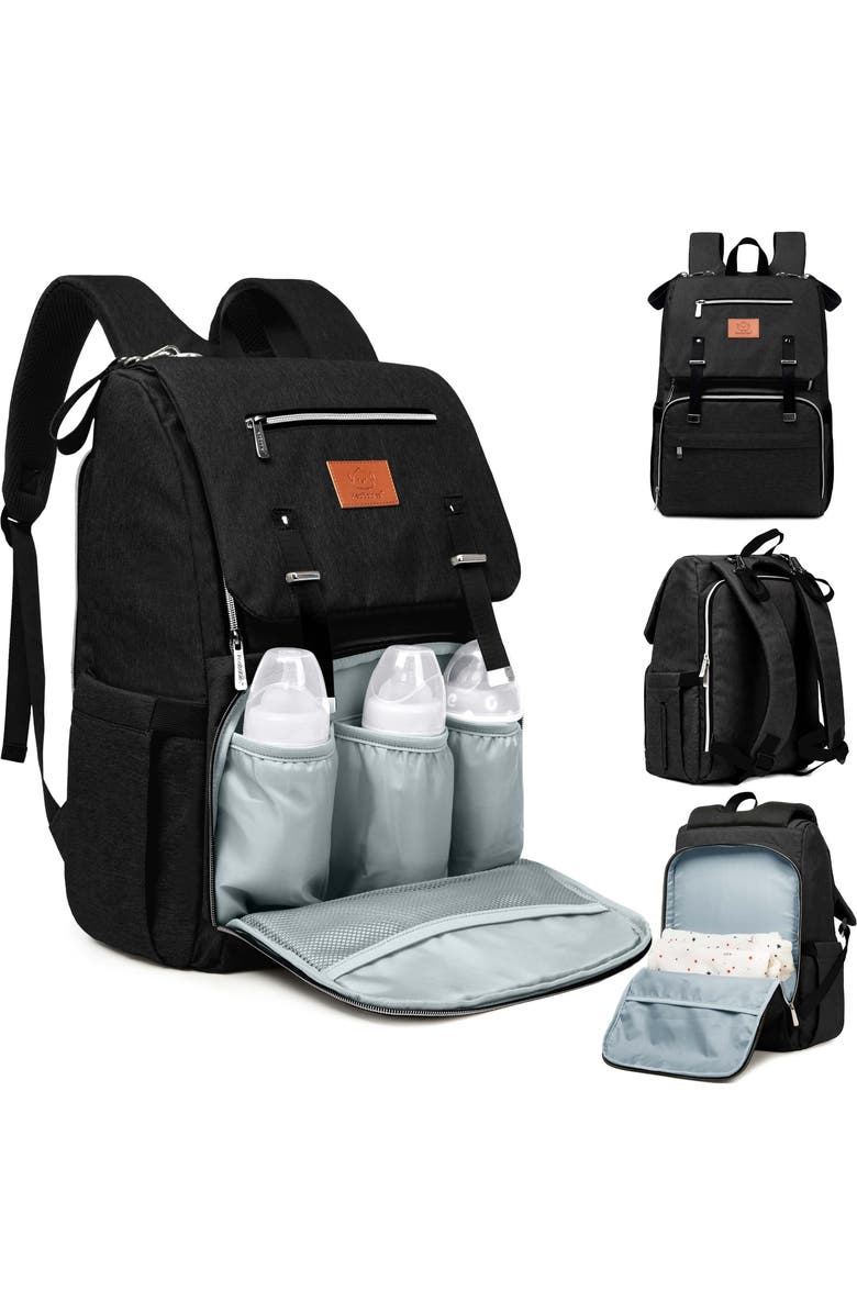 KeaBabies Explorer Diaper Bag, Main, color, Trendy Black