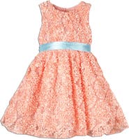JOE-ELLA Kids' Textured Floral Dress