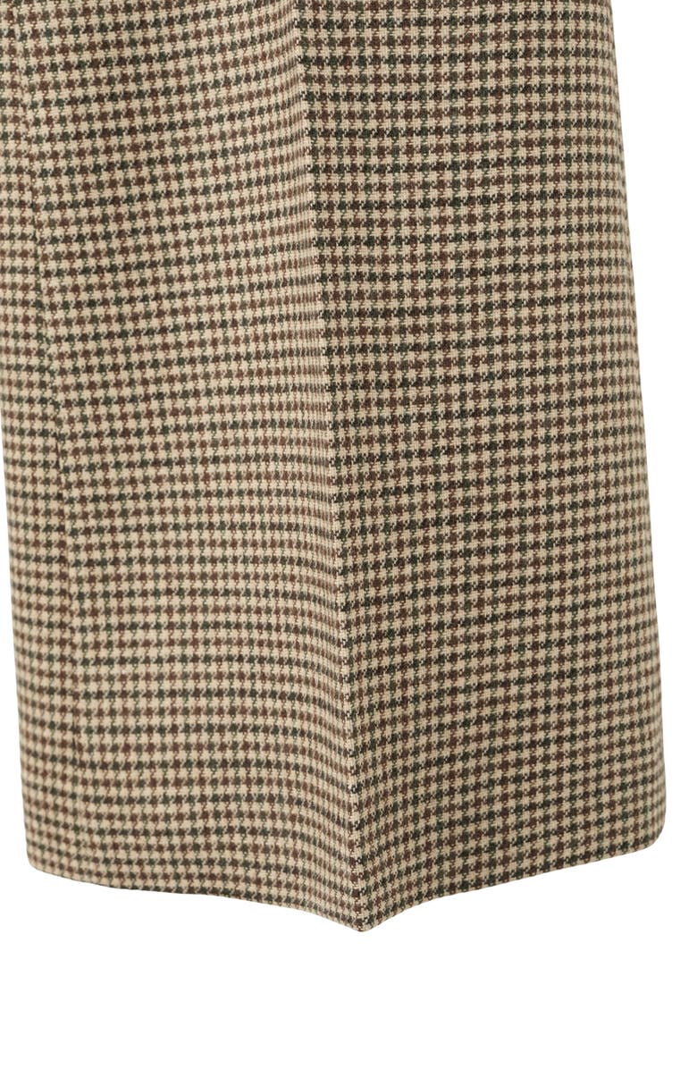 MANGO Gina Houndstooth Microcheck Pants, Alternate, color, Medium Brown