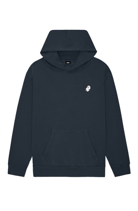 Mens Ghost Midweight Fleece Relaxed Hooded Sweatshirt