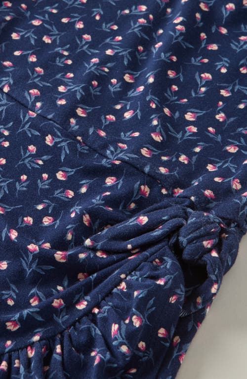 Nordstrom Kids' Knit Faux Wrap Dress In Blue