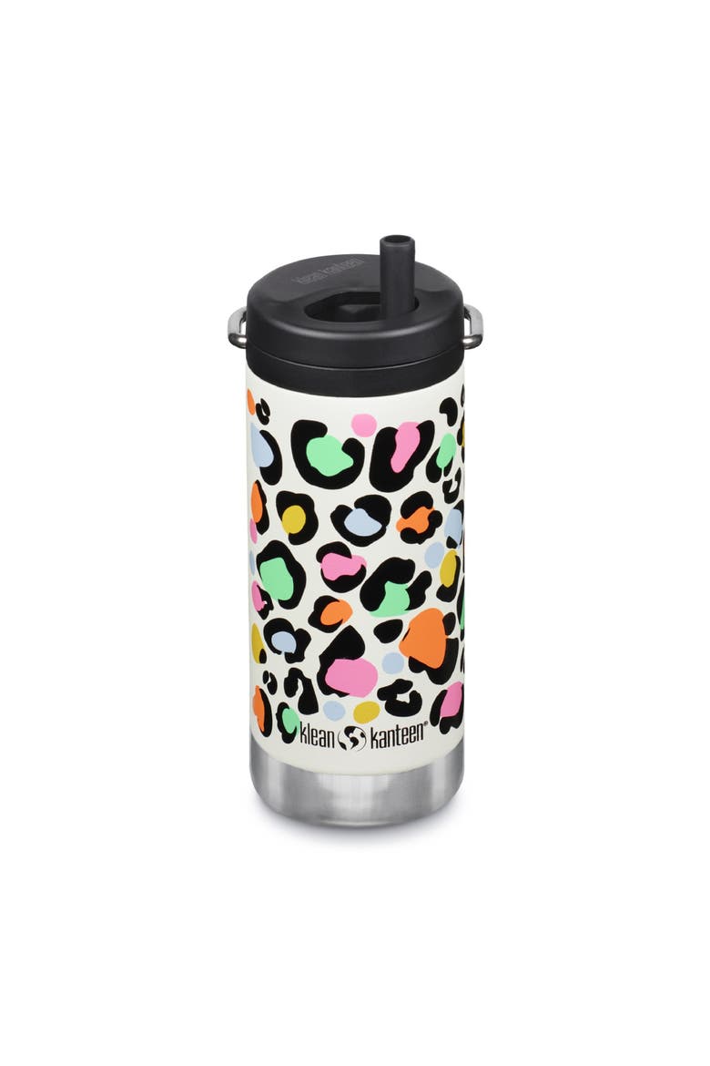 12oz TKWide Insulated Water Bottle with Twist Cap, Main, color, Leopard Print