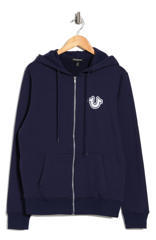 True Religion Core Zip-up Hoodie In Blue