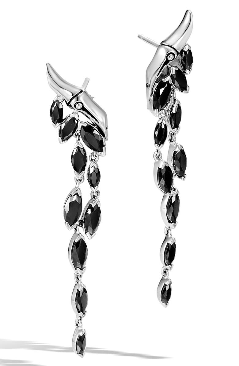 John Hardy Bamboo Spinel Drop Earrings, Main, color, 