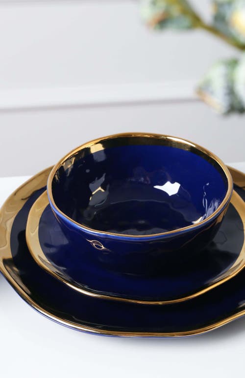 Stone Lain Florian 16pc Porcelain Dinnerware Set In Blue