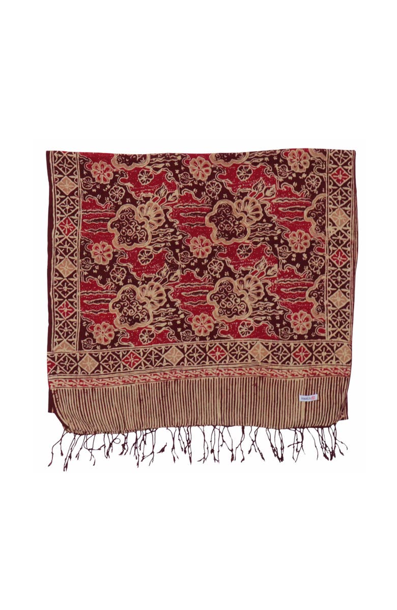 Kasih Co-op Handmade Batik Scarf, Alternate, color, Sunlit Garden