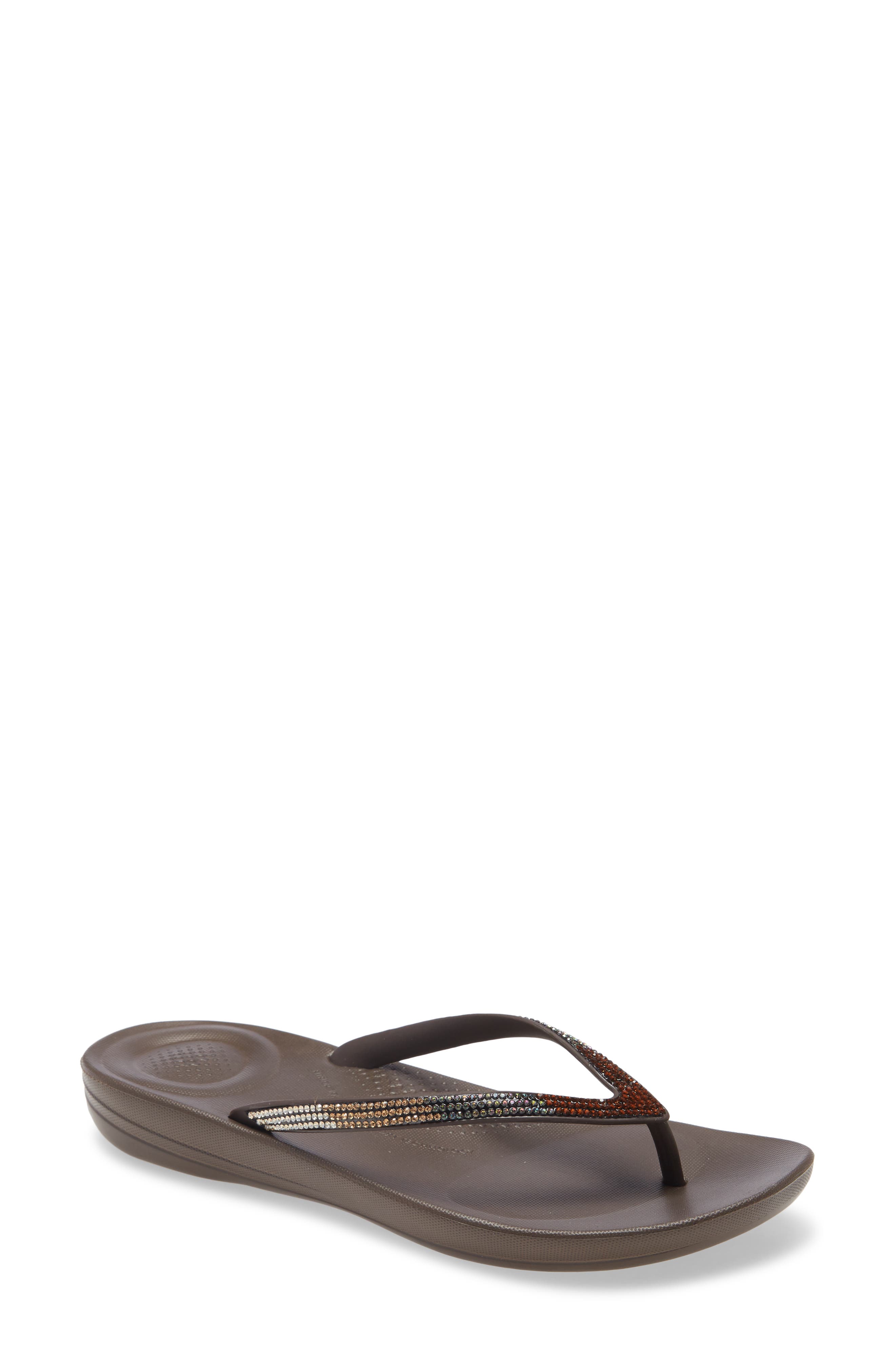 FitFlop iQushion Ombré Sparkle Flip Flop, Main, color, 