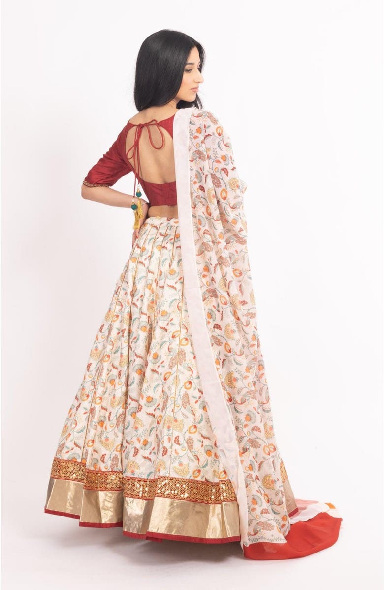 RAAS Milani Kalamkari Print Lehenga Choli Set, Alternate, color, 