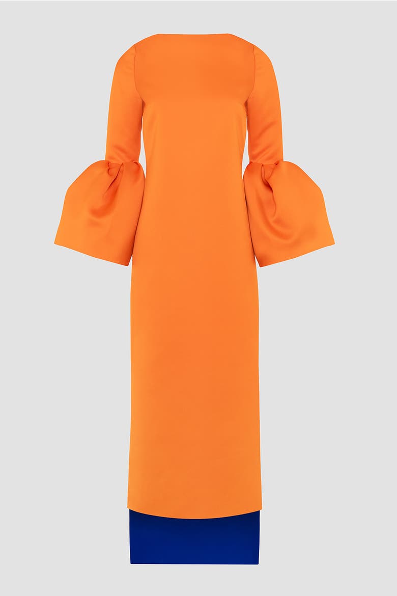 Bardot Structured Maxi Dress, Alternate, color, Orange / Blue