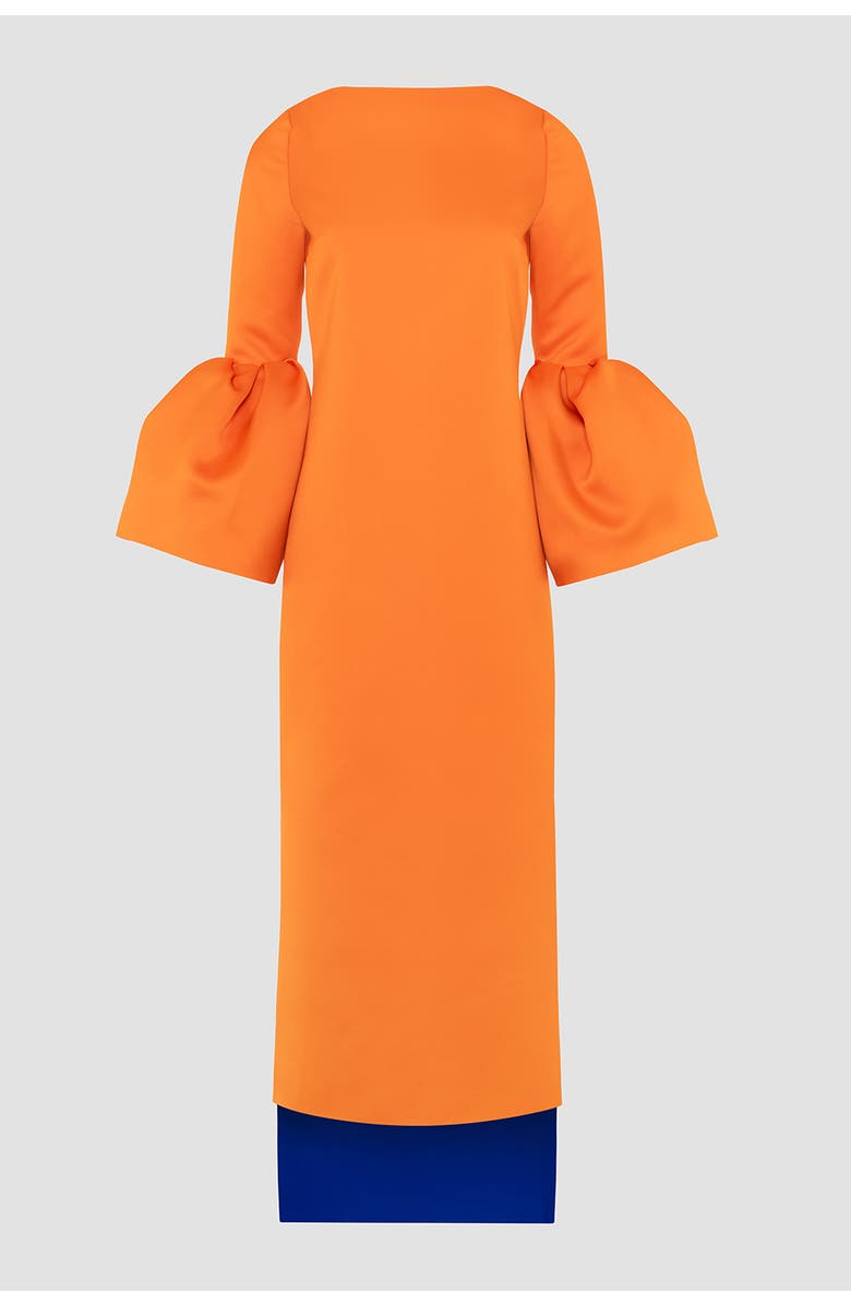 Roksanda Bardot Structured Maxi Dress, Alternate, color, Orange / Blue