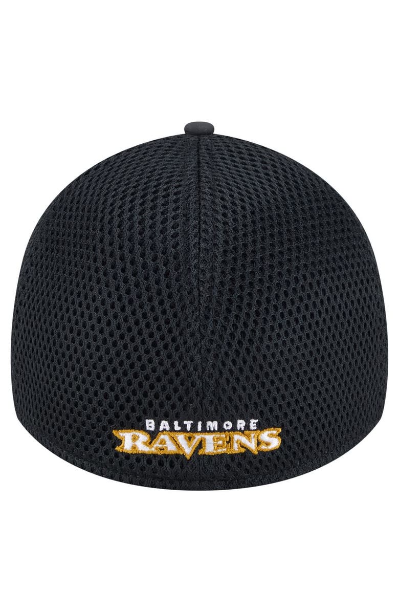 New Era Men's New Era  Black Baltimore Ravens Game Day Linear 39THIRTY Flex Hat, Alternate, color, 