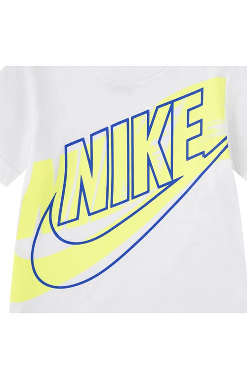 Nike Kids' On The Move Logo Graphic T-shirt & Shorts Set In Blue Beyond