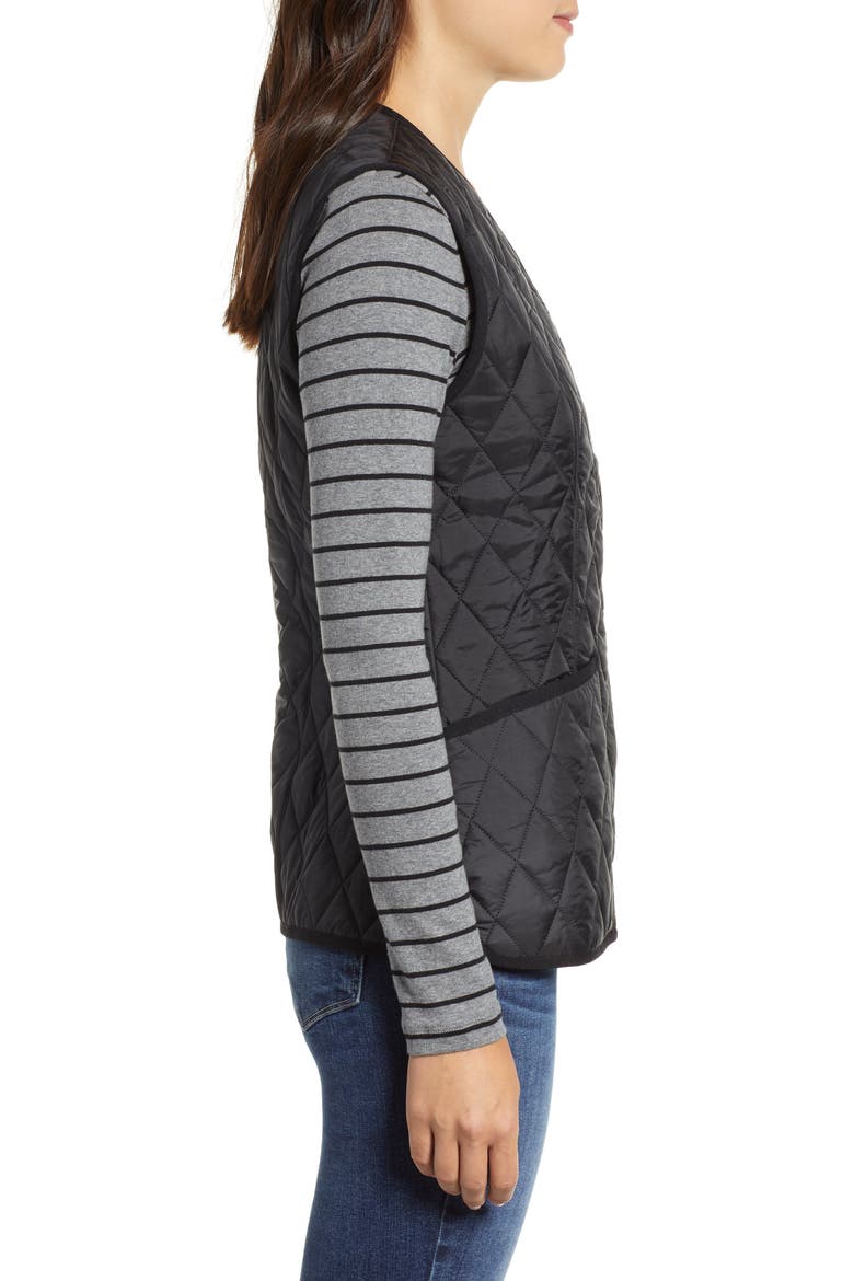Betty Quilted Vest, Alternate, color, BLACK