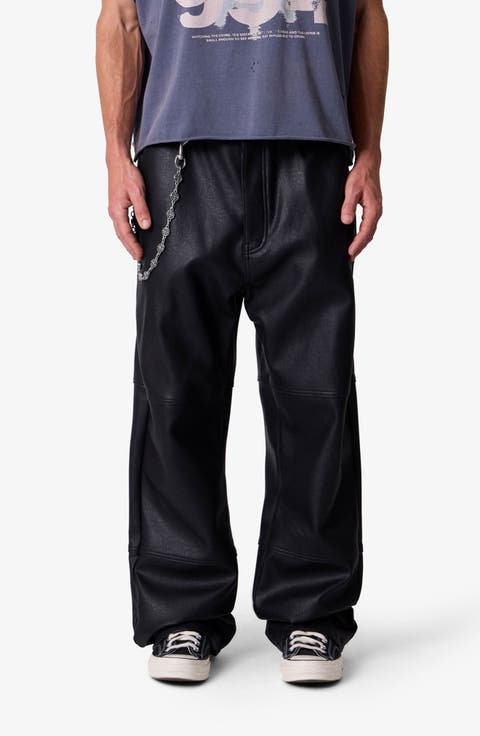 Ultra Baggy Faux Leather Pants