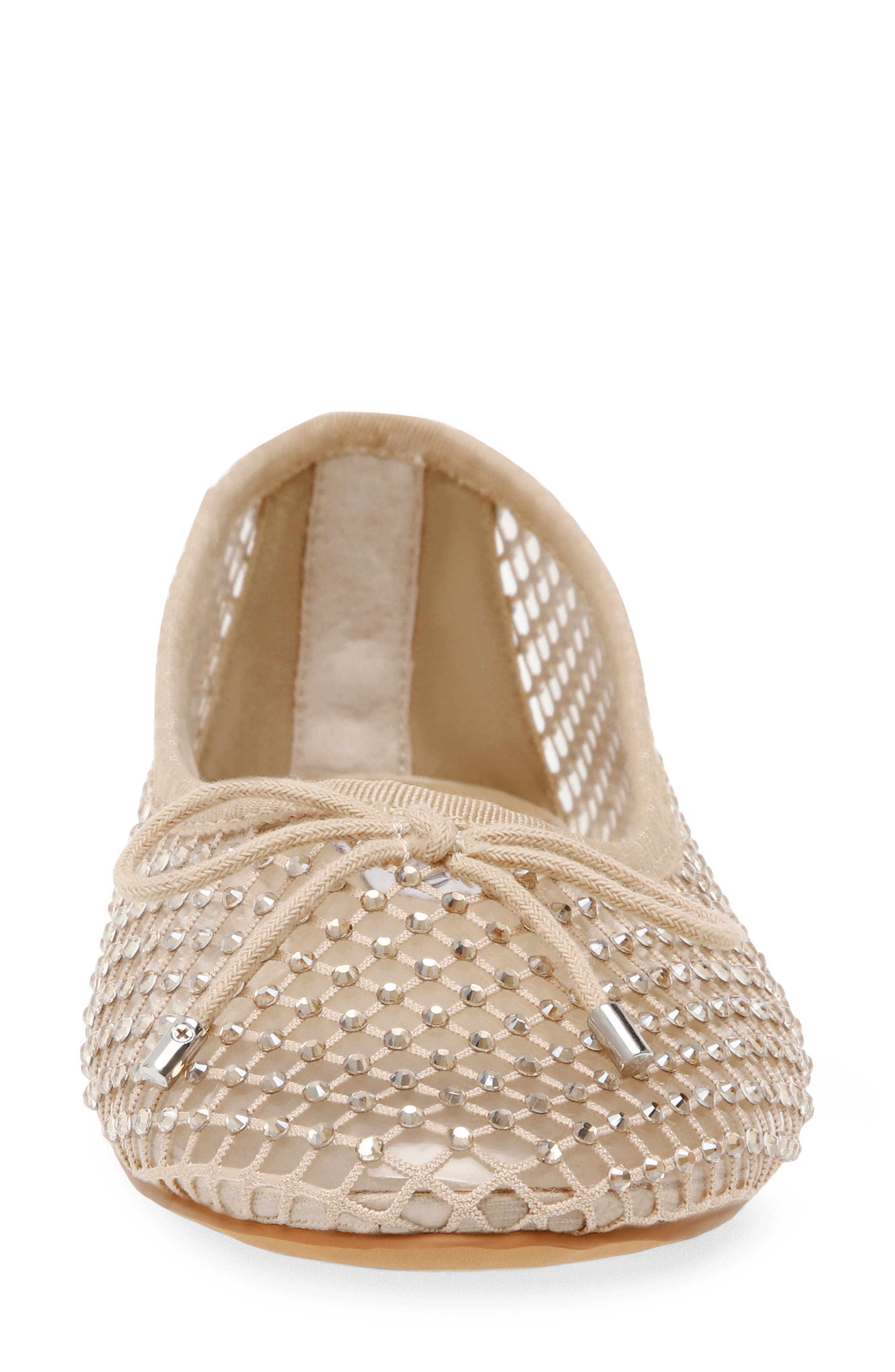 Blossoms Rhinestone Mesh Ballet Flat, Alternate, color, BLUSH STONES