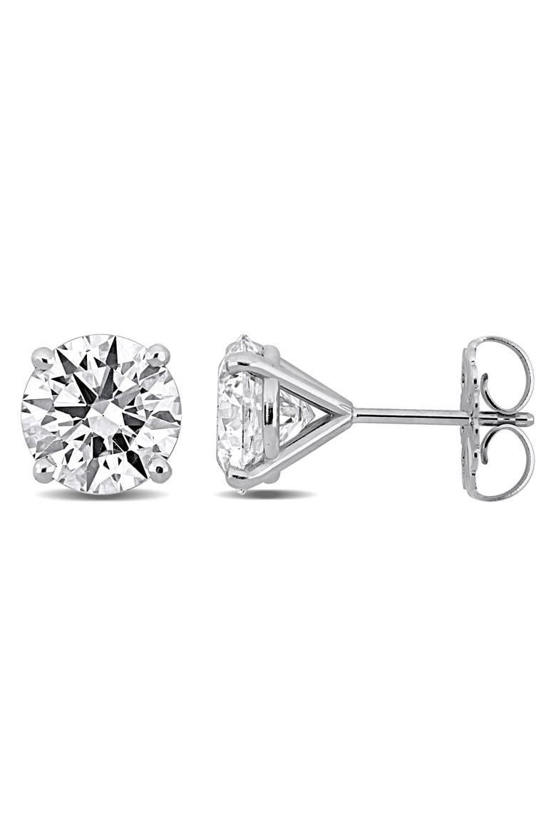 4 CTW Lab-Grown Diamond Stud Earrings 14k, Main, color, White Gold