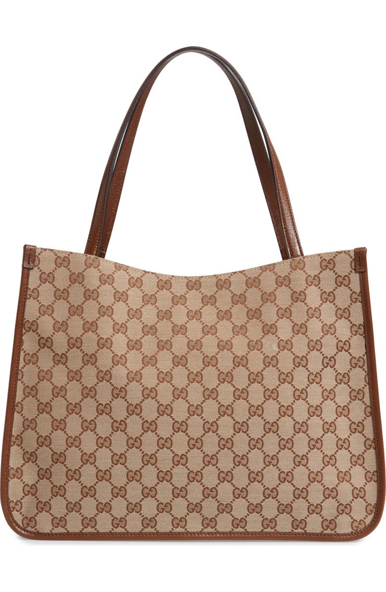 Gucci 1955 Horsebit GG Original Canvas Tote, Alternate, color,
