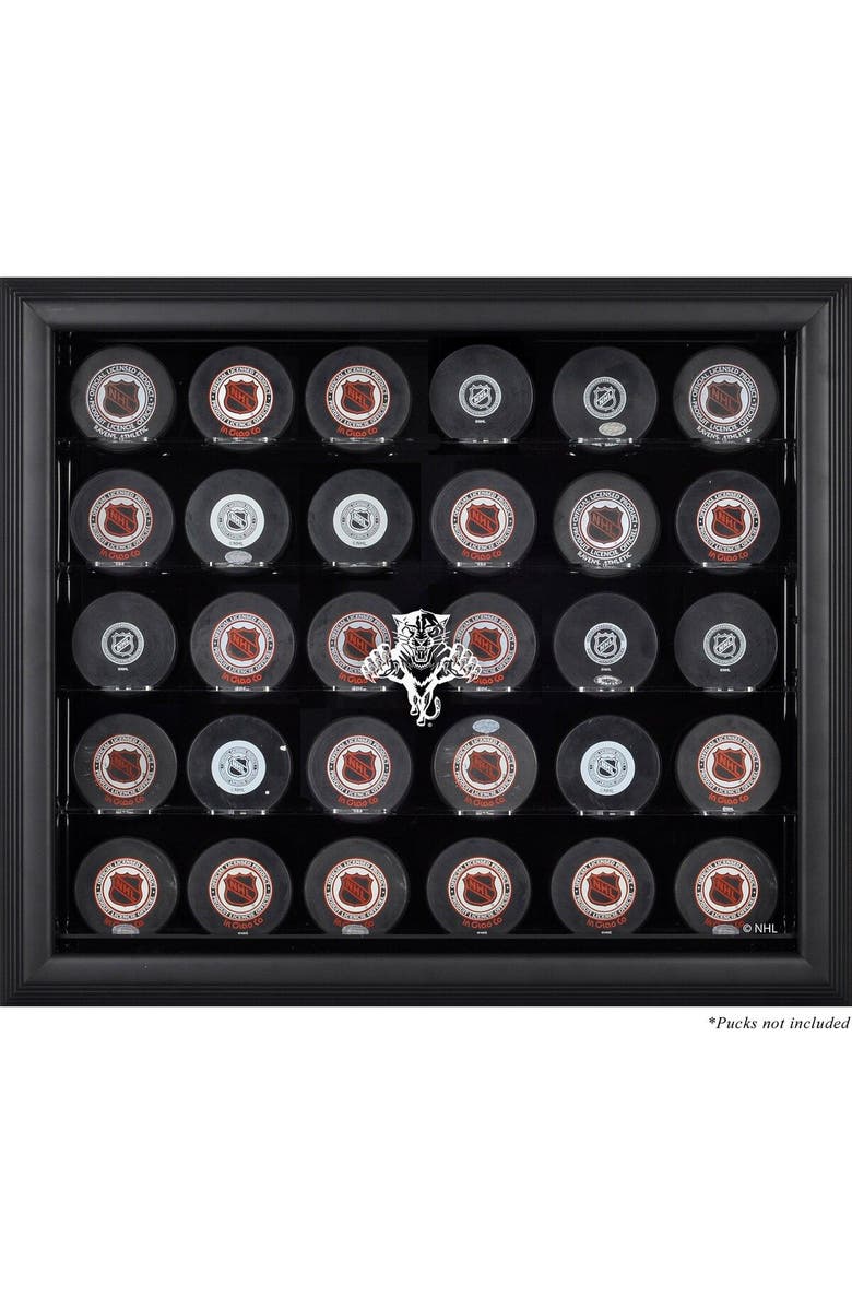 FANATICS AUTHENTIC Florida Panthers (1993-2016) 30-Puck Black Display Case, Main, color, 