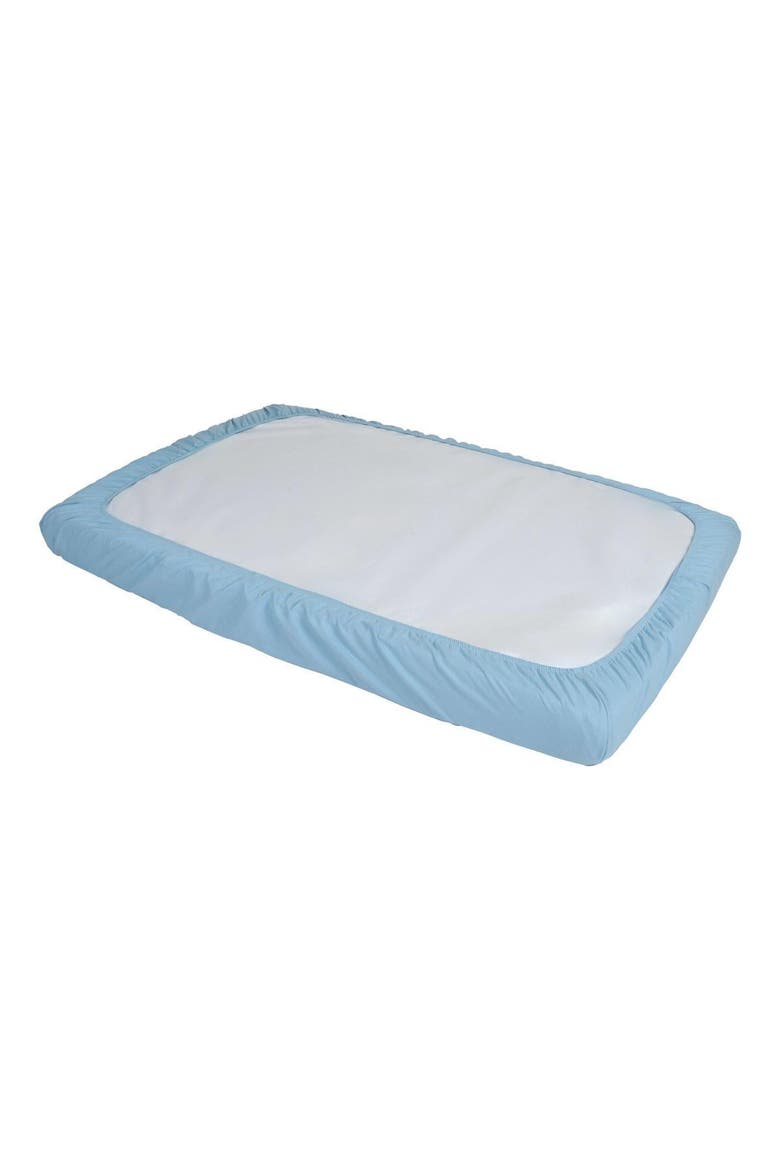 Standard Compact Crib Sheet - Blue - Set of 4, Alternate, color, Blue
