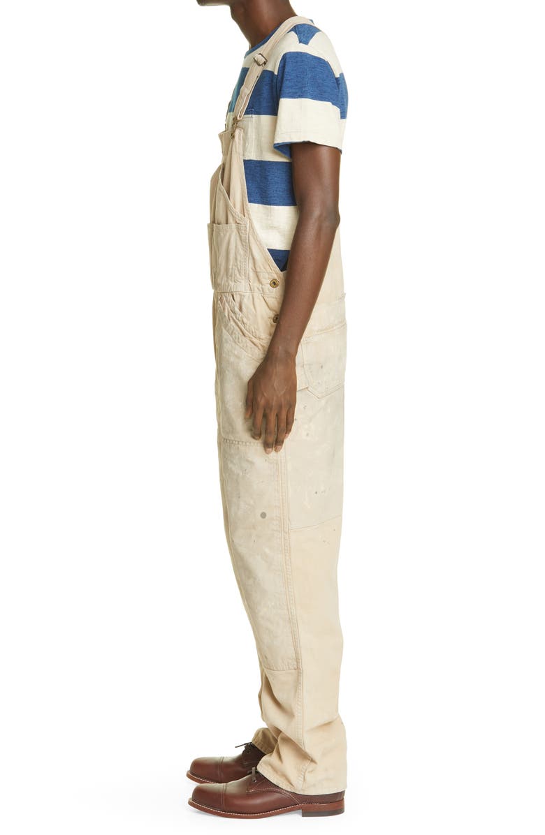 Double RL RRL Renshaw Canvas Panel Twill Overalls, Alternate, color,