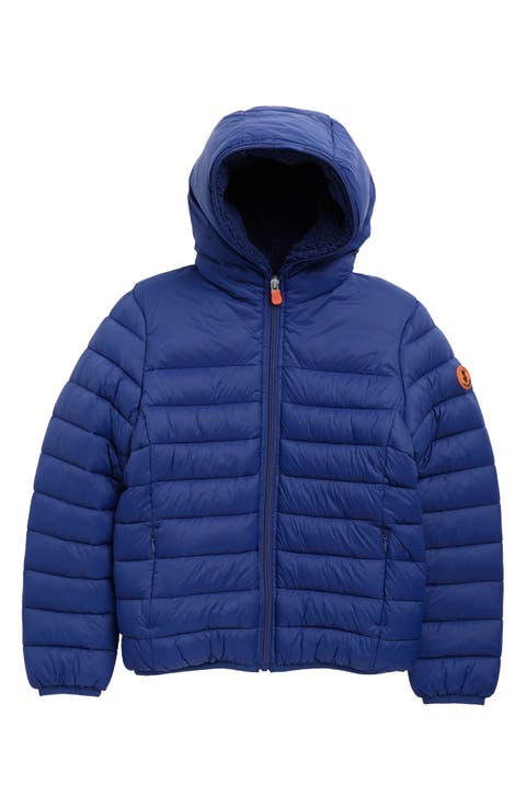 Kids' Wind & Water Resistant Fleece Lined Puffer Jacket