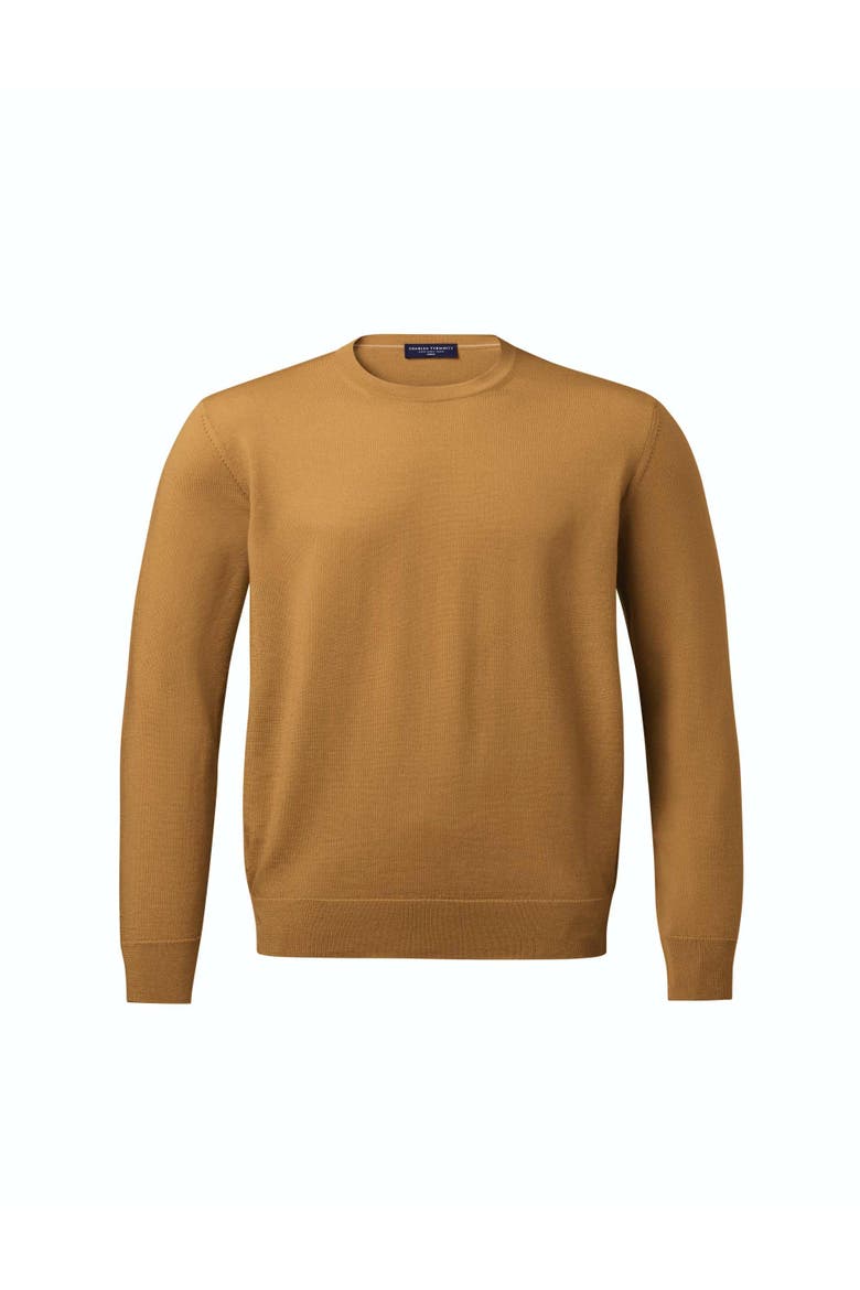 Merino Crew Neck Sweater, Alternate, color, Camel