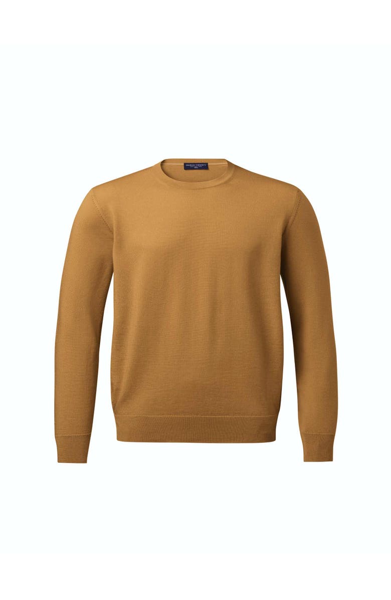 Charles Tyrwhitt Merino Crew Neck Sweater, Alternate, color, Camel