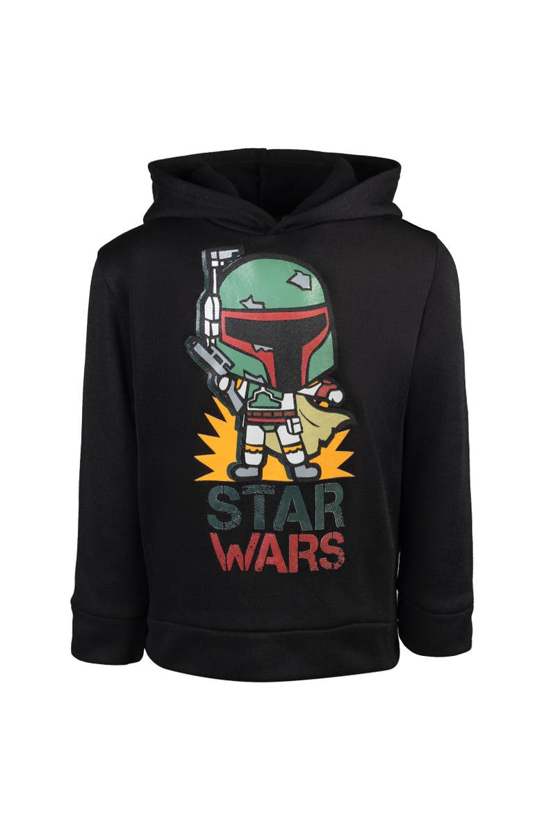 Star Wars Boba Fett Pullover Hoodie, Main, color, Black