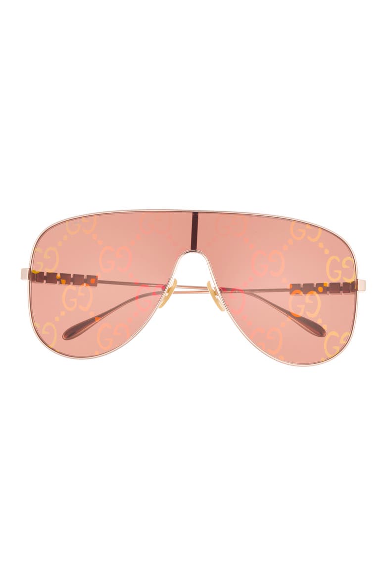 99mm Shield Sunglasses, Main, color, GOLD GOLD RED