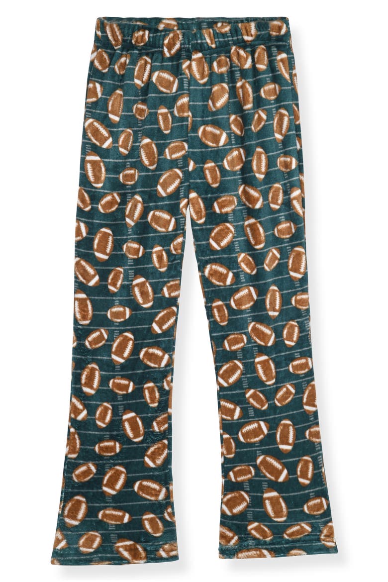 Kids' 2-Pack Pajama Pants with Socks, Alternate, color, GREEN