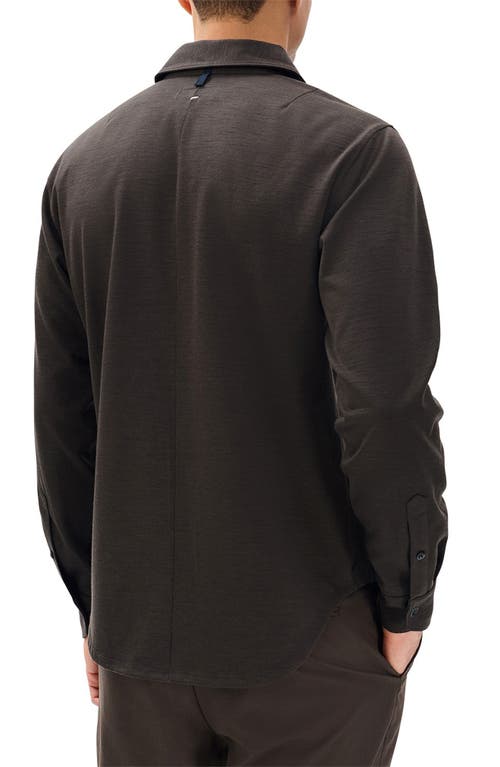 Rag & Bone Tomlin Merino Wool Button-up Shirt In Brown