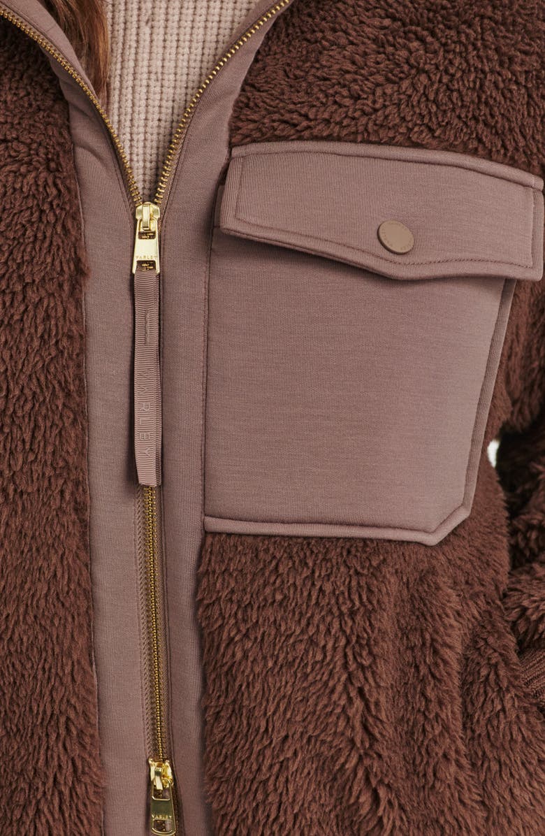 Varley Lowell Faux Shearling Jacket, Alternate, color, Carafe