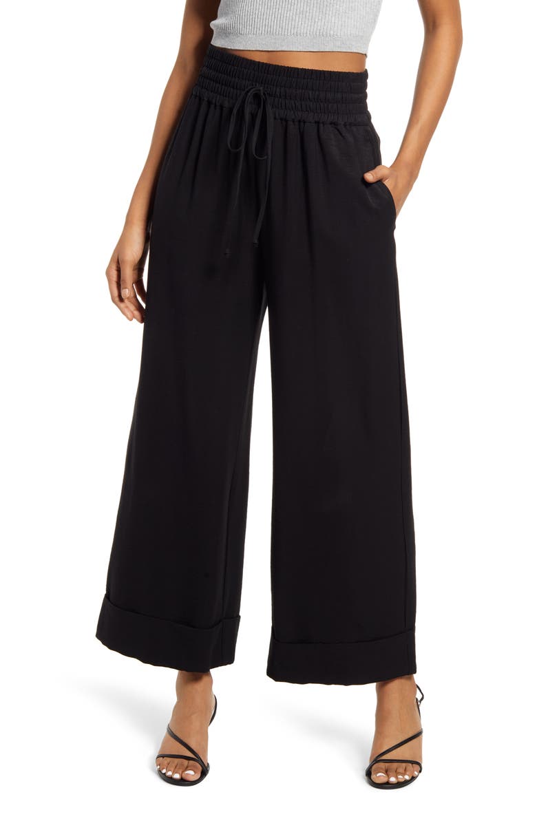 Open Edit Wide Leg Pants, Main, color, 