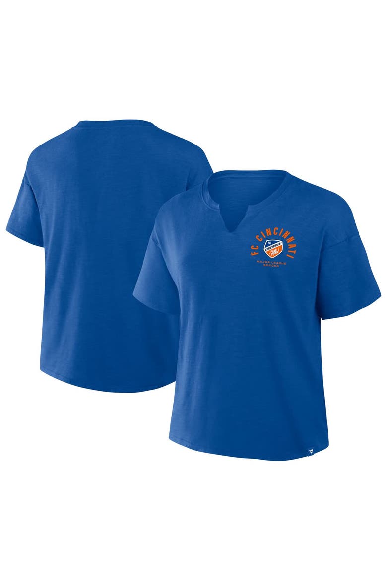 Women's Fanatics Royal FC Cincinnati Bicycle Kick Stadium Slub T-Shirt, Main, color, Blue