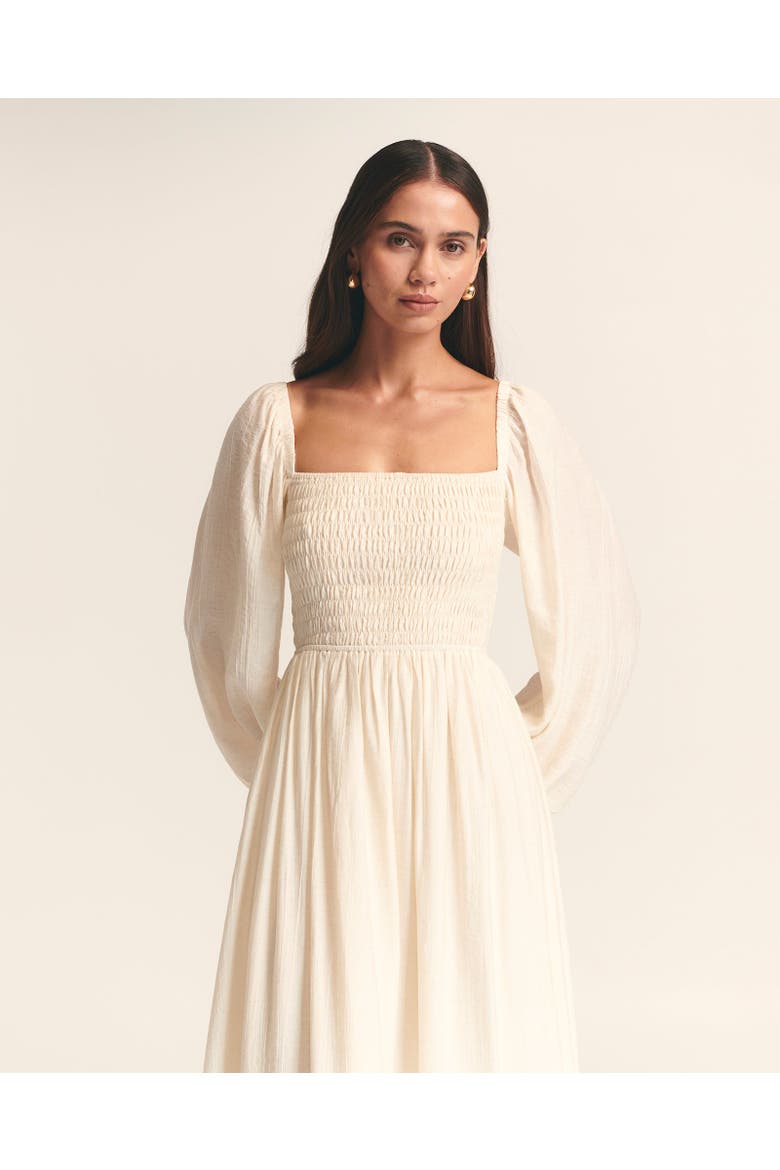 True Midi Dress, Alternate, color, Cream