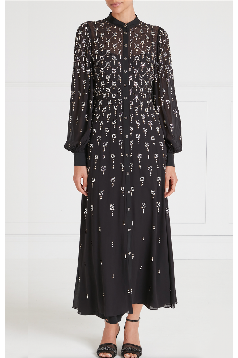 Gallantry Gown, Alternate, color, Black