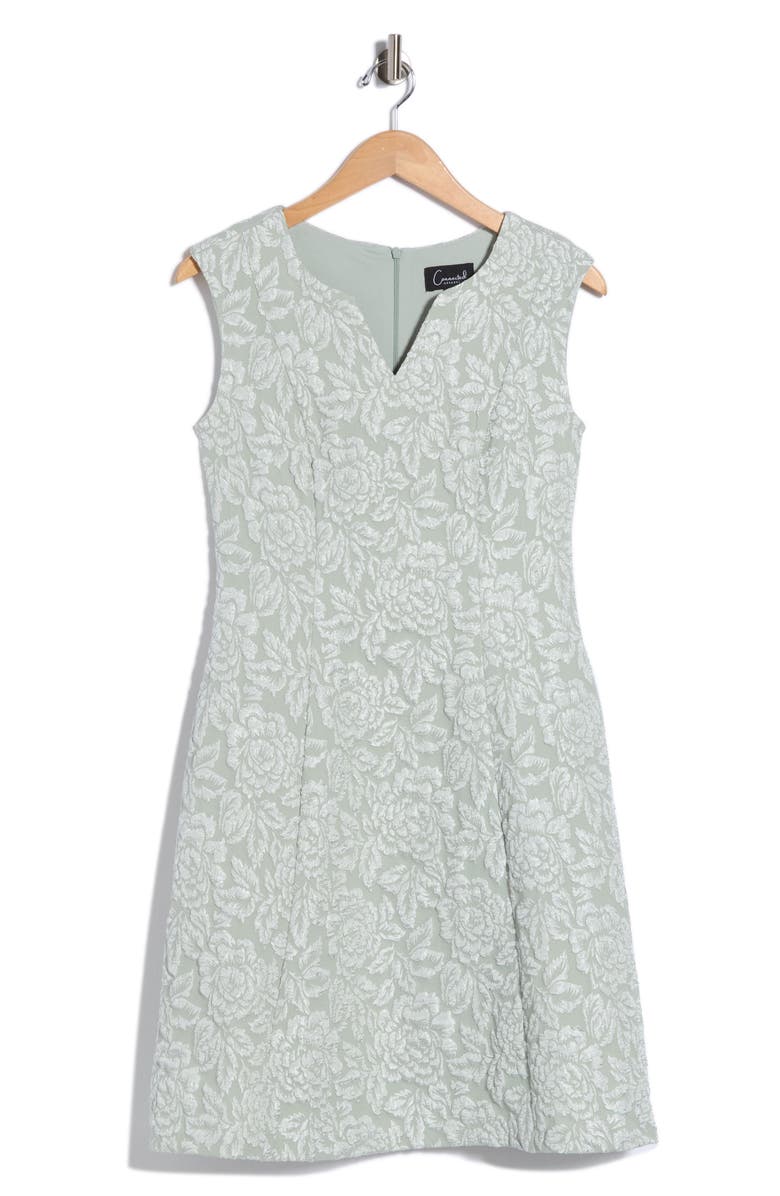 Connected Apparel Jacquard Babydoll Dress, Alternate, color,