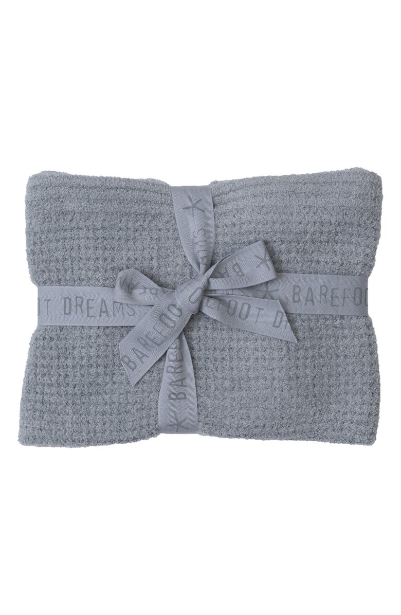 Barefoot Dreams<sup>®</sup> CozyChic<sup>®</sup> Waffle Knit Receiving Blanket, Alternate, color, Moonbeam