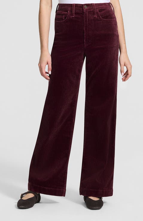 High Rise Wide Leg Corduroy Pants
