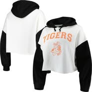 GAMEDAY COUTURE Women's Gameday Couture White/Black Clemson Tigers Good Time Color Block Cropped Hoodie