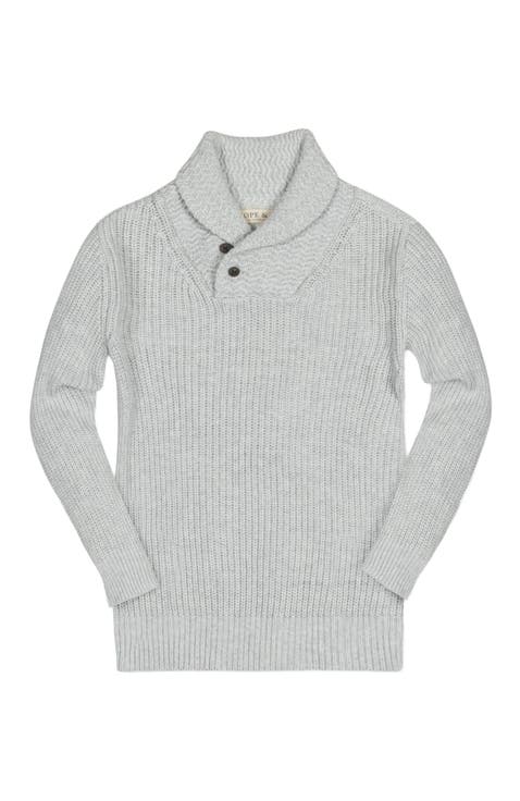 Baby Boys' Organic Shawl Collar Sweater, Infant