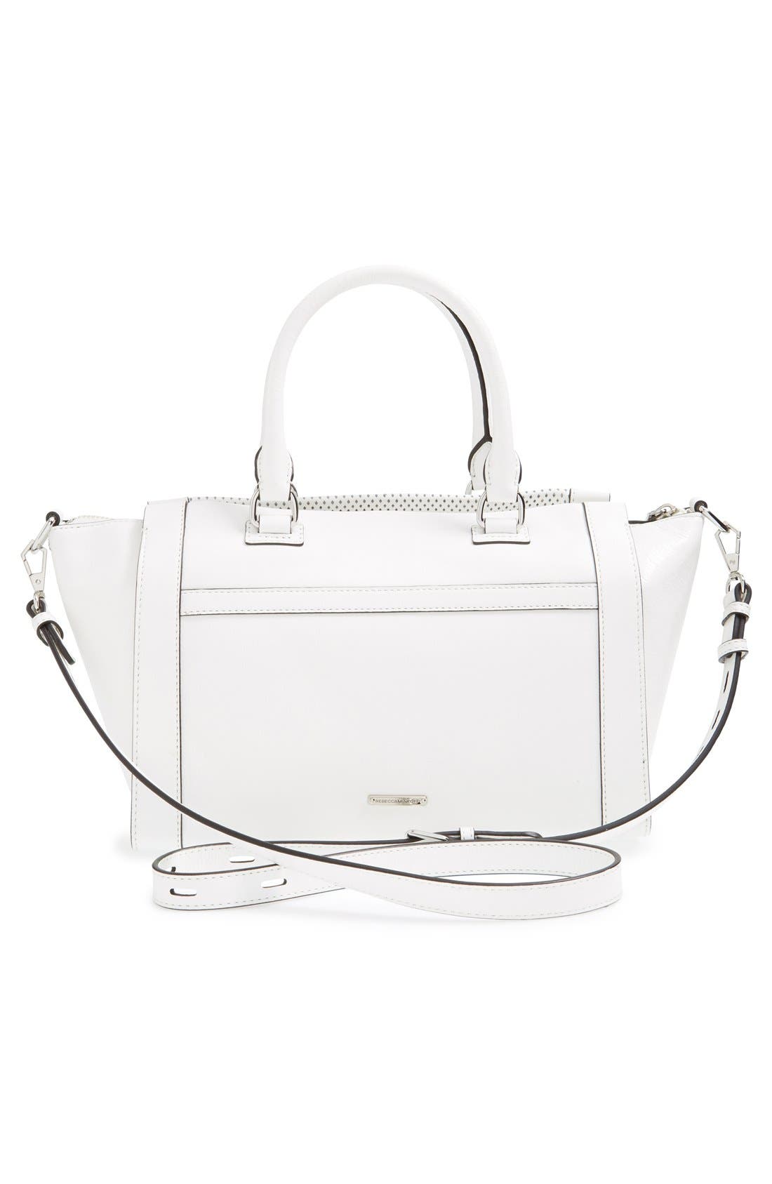 'Bowery' Satchel, Alternate, color, WHITE/ SILVER