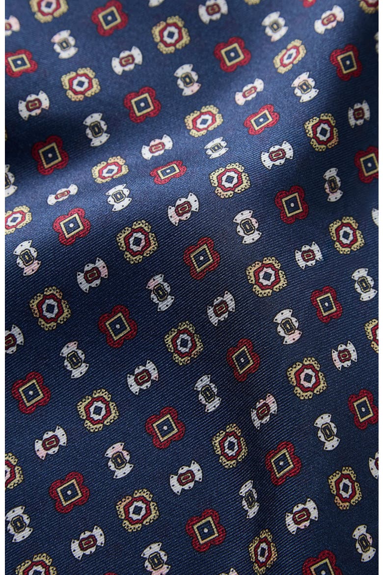 Paisley Collins Double Print Pocket Square, Alternate, color, Navy Multi