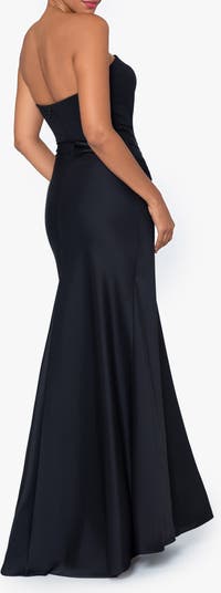 Strapless Satin Gown