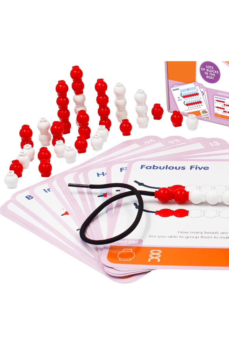 Junior Learning Mathcubes Bead Strings 30 Activity Set, Alternate, color, Multicolored