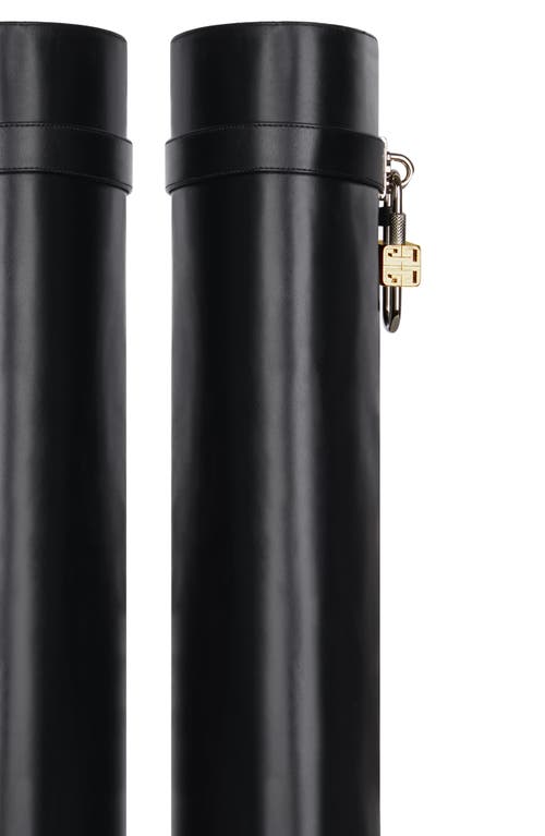 Shop Givenchy Shark Lock Knee High Boot In Black
