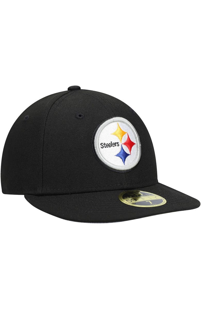 New Era Men's New Era Black Pittsburgh Steelers Omaha Low Profile 59FIFTY Fitted Hat, Alternate, color, 