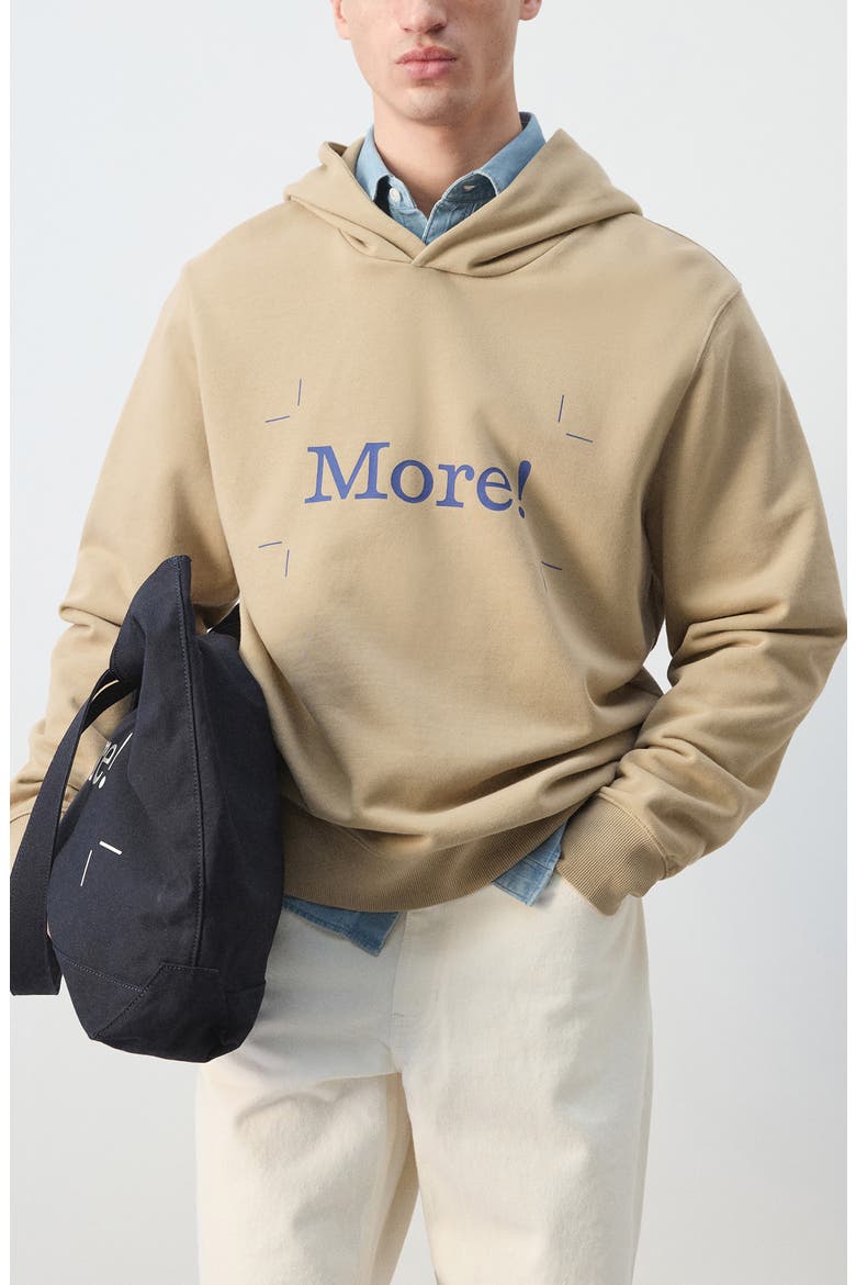 x Fantastic Man More! Graphic Hoodie, Main, color, BEIGE
