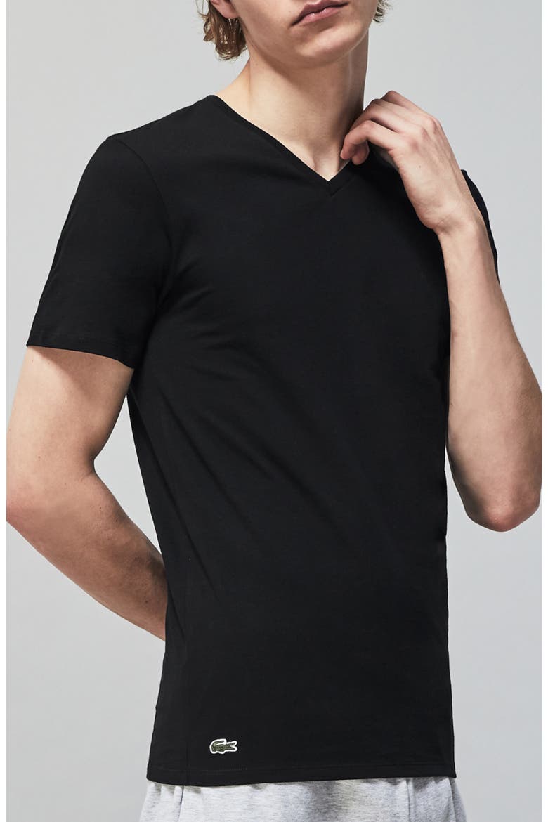 3-Pack Essential V-Neck T-Shirts, Alternate, color, BLACK