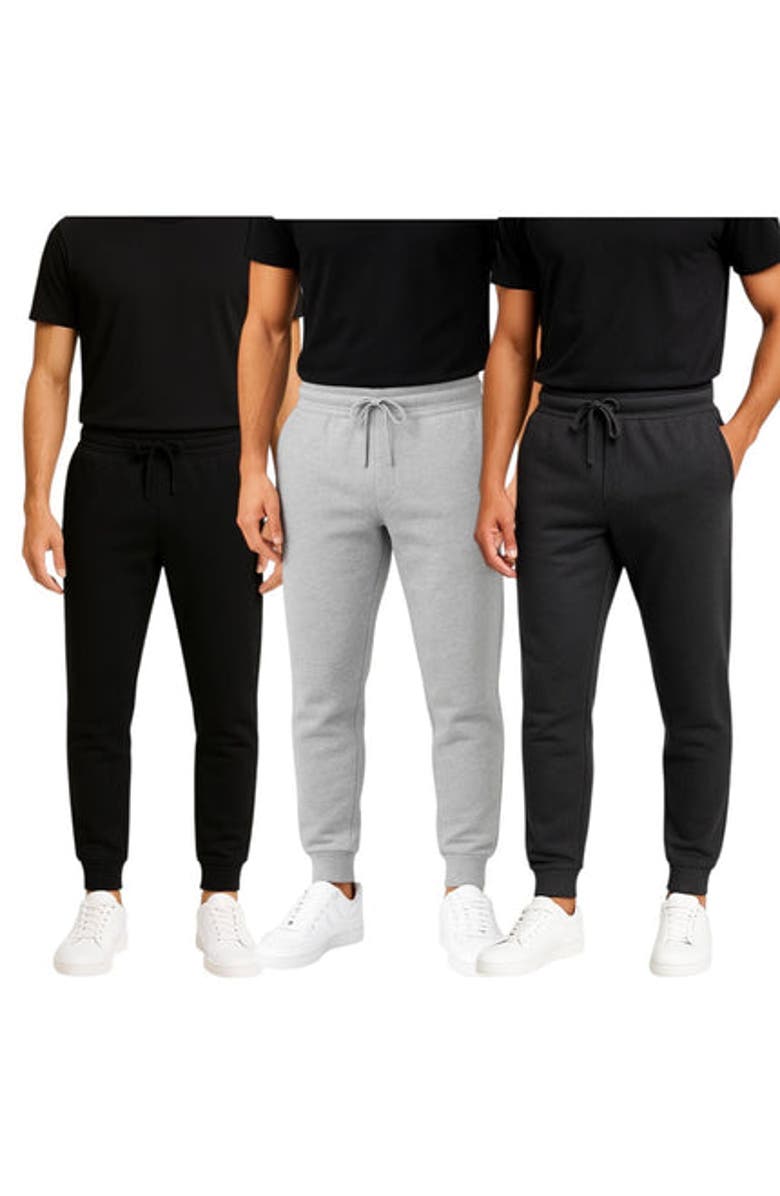 BenBen Mens 3 Pack Ghost Zipper Jogger Ultra Soft Fleece, Main, color, 